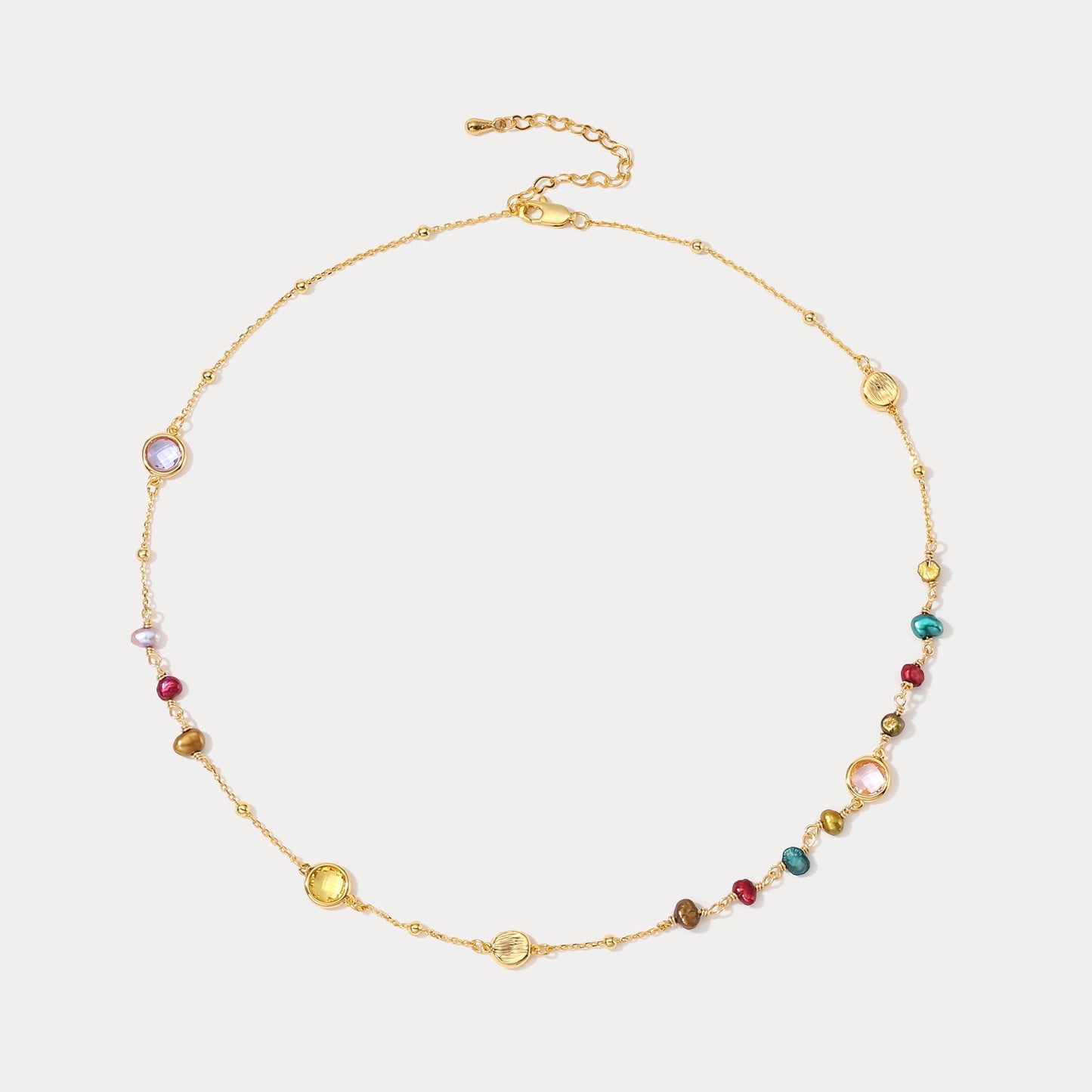 Rainbow Station Beaded Necklace