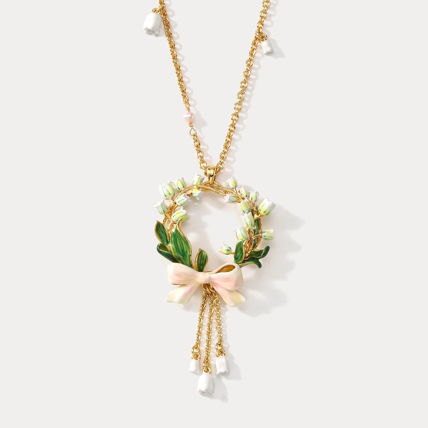 Lily Of The Valley Bow Necklace