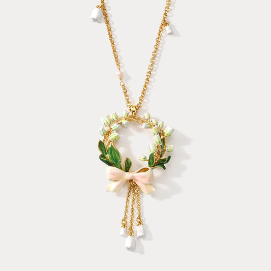 Lily Of The Valley Bow Necklace