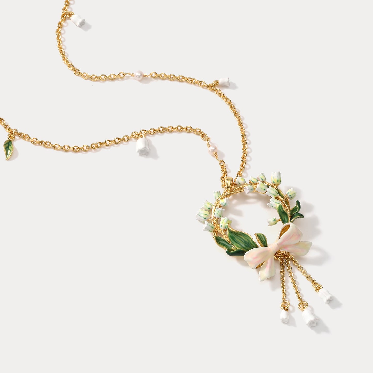 Lily Of The Valley Bow Necklace