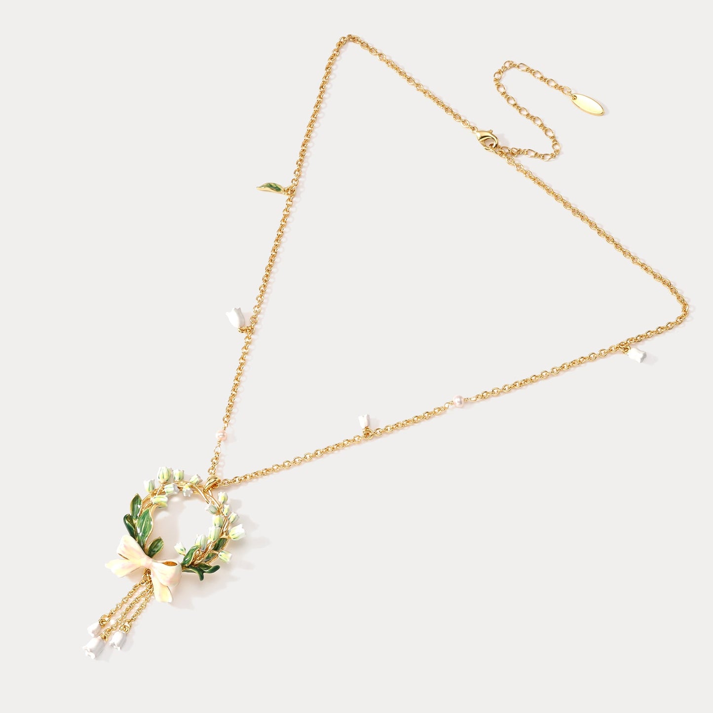Lily Of The Valley Bow Necklace