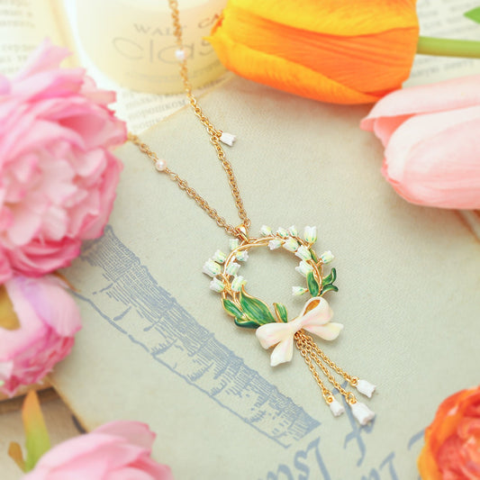 Lily Of The Valley Bow Necklace