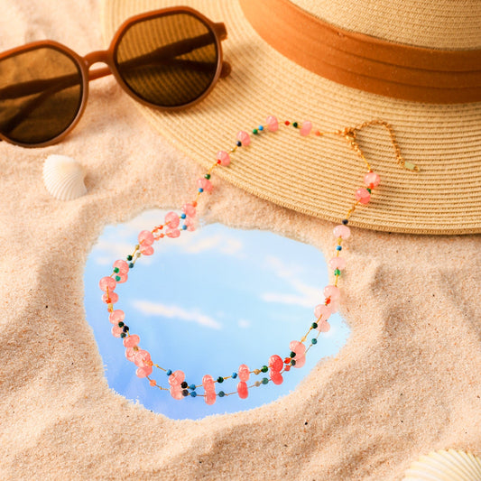 Rose Quartz Beaded Necklace