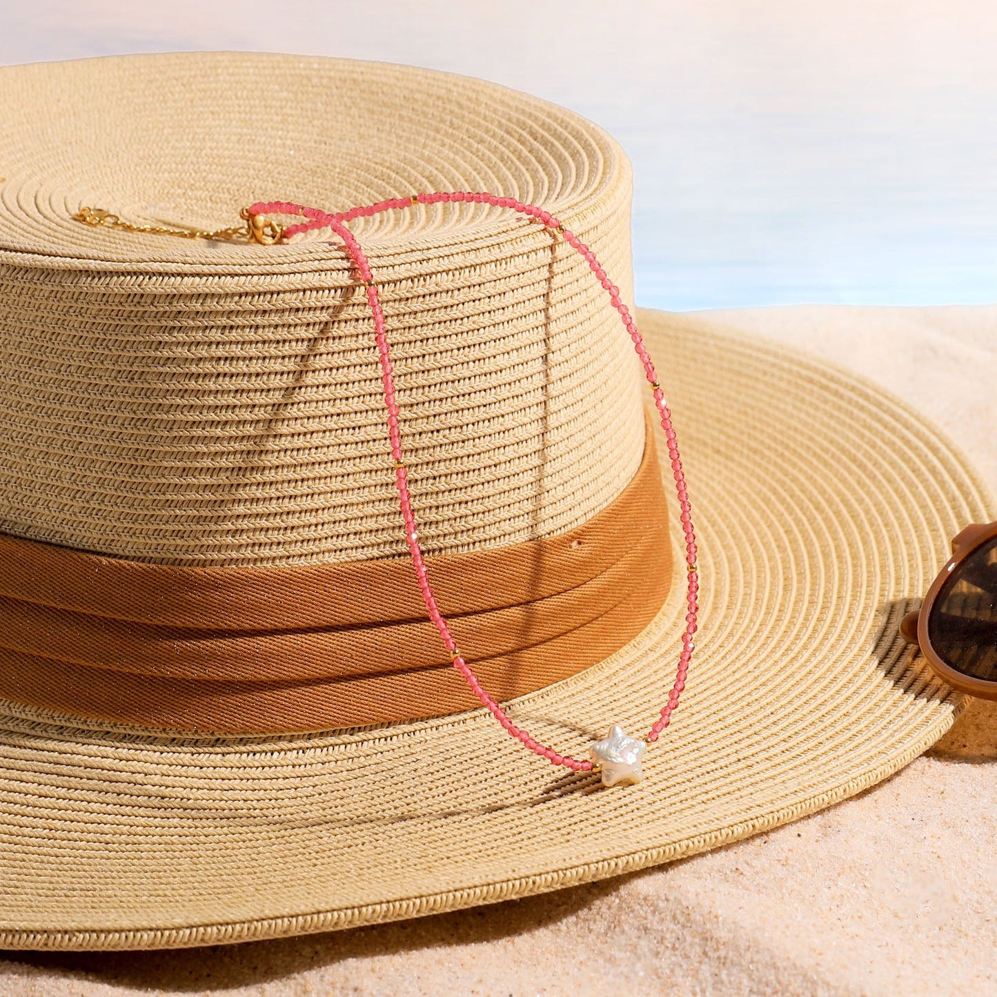 Star Pearl Bead Necklace