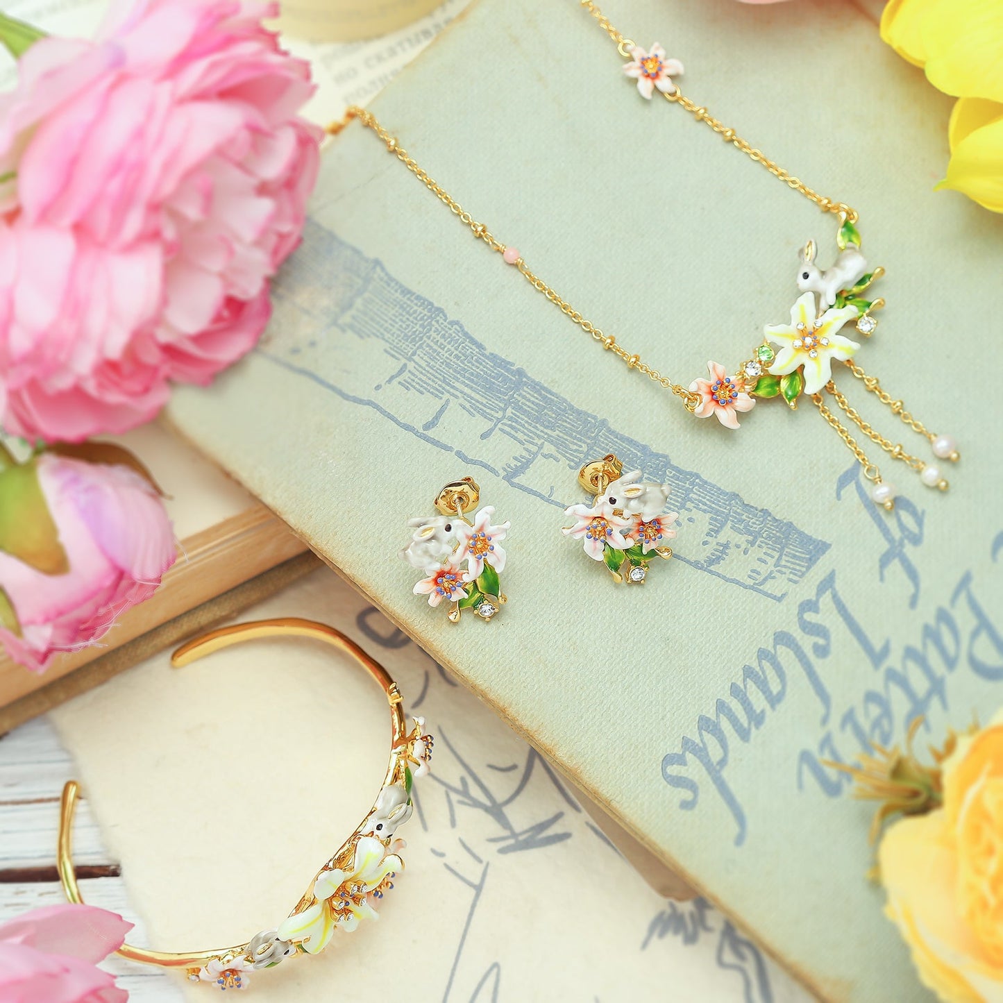 Fluffy Bunny Stud Earrings