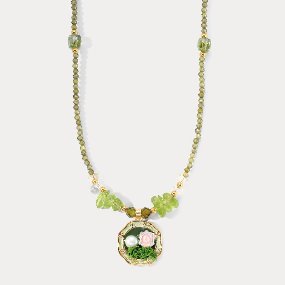 Rose Beaded Necklace