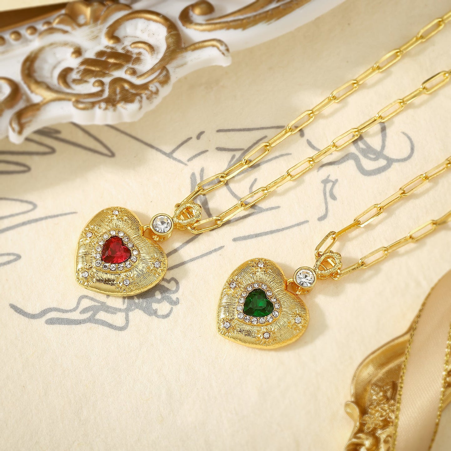 Ruby Mini Heart Necklace