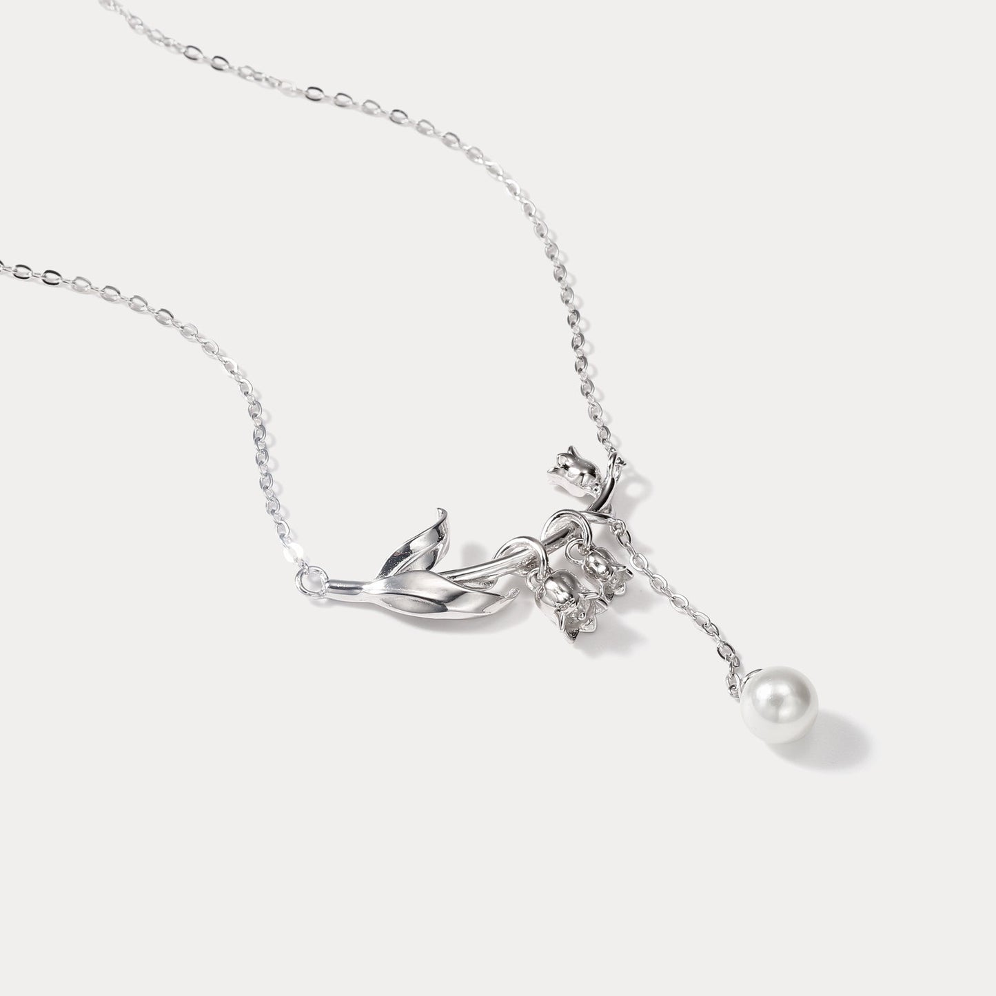 Lily Of The Valley Silver Necklace