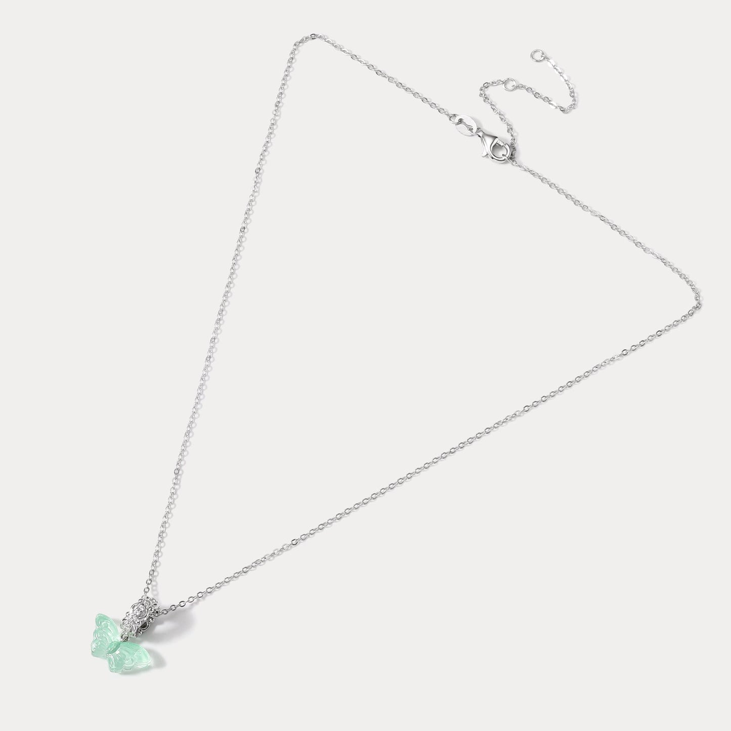 Forest Green Butterfly Necklace