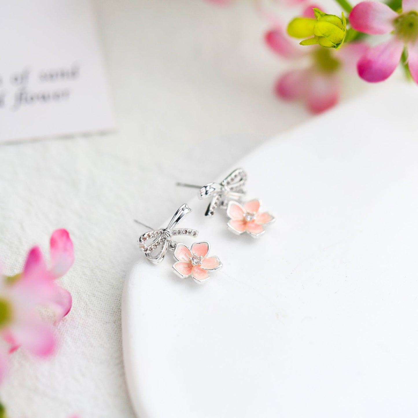 Sakura Bow Earrings