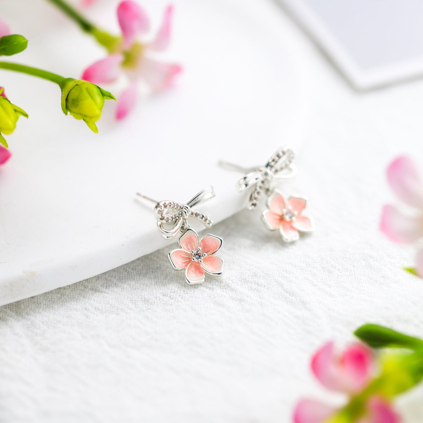 Sakura Bow Earrings