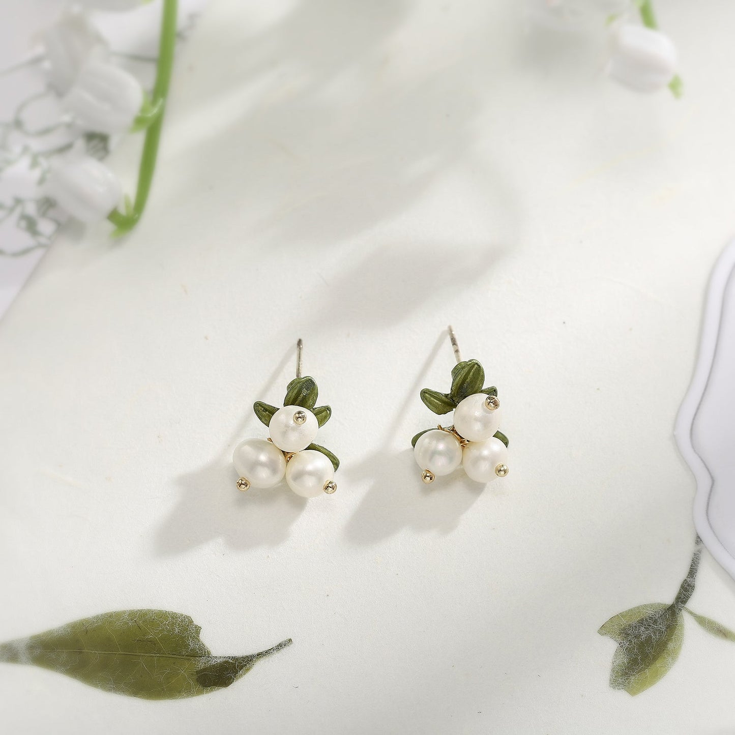Lily of the Valley Stud Earrings