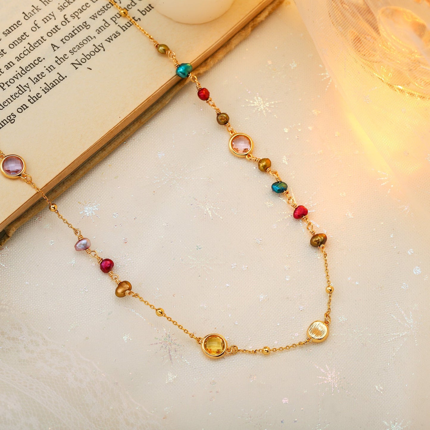 Rainbow Station Beaded Necklace