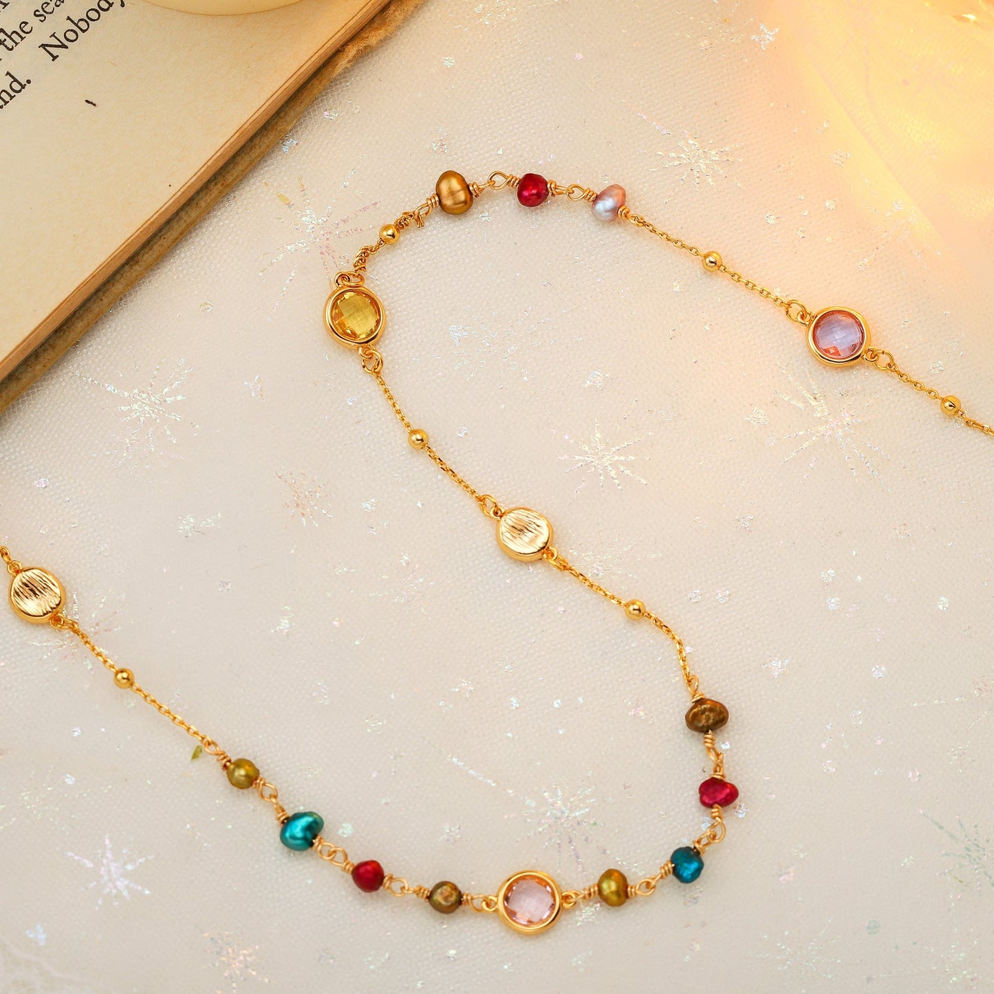 Rainbow Station Beaded Necklace