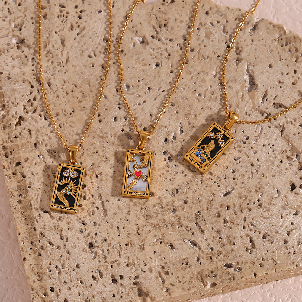 The Magician - Tarot card Dainty  18k | Silver Necklace