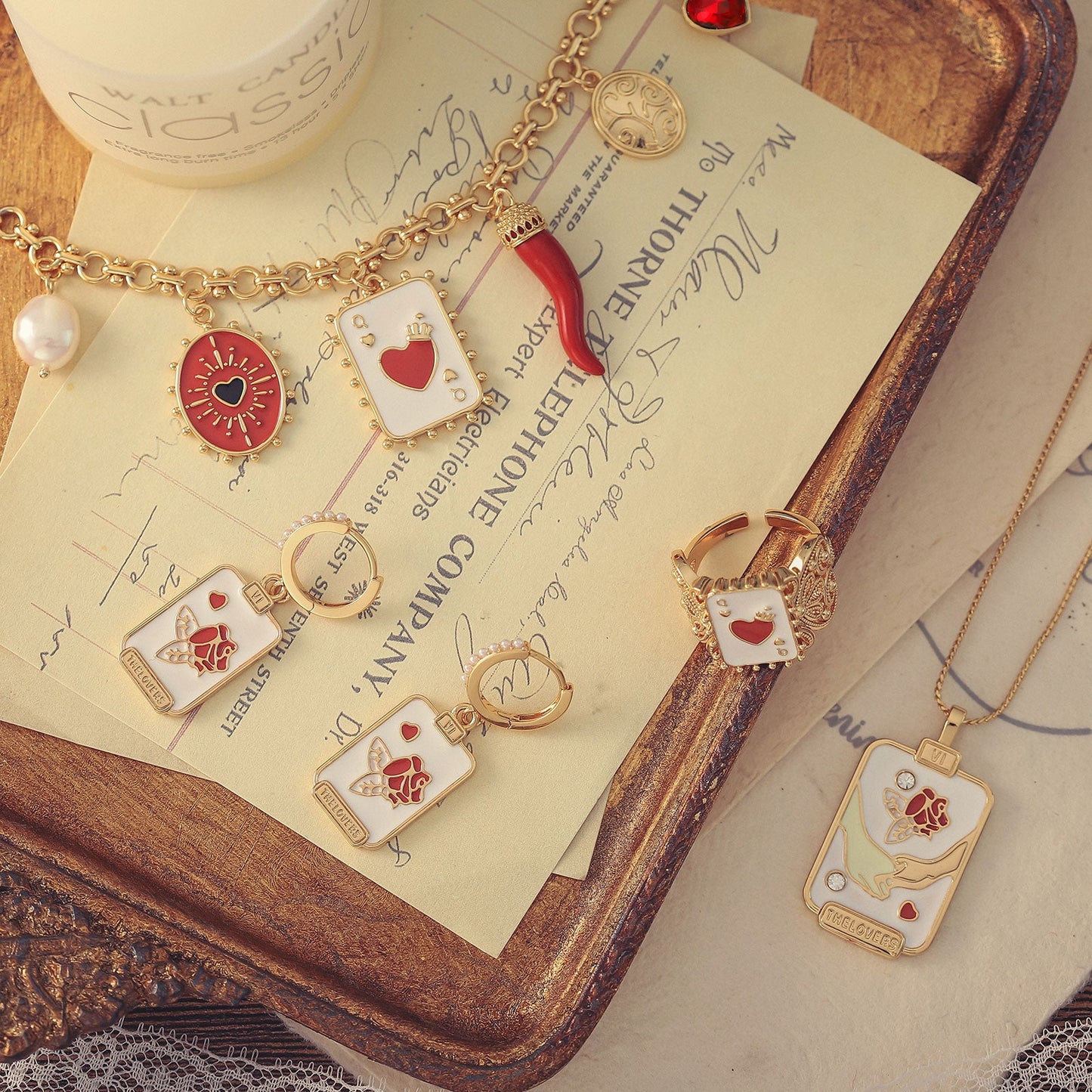 Queen's Card Charm Necklace