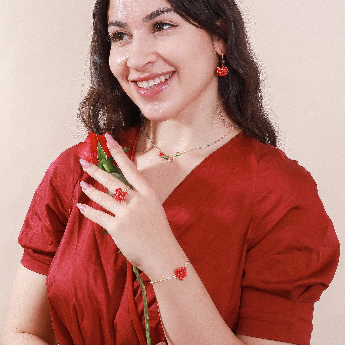 Rose Garland Stud Earrings