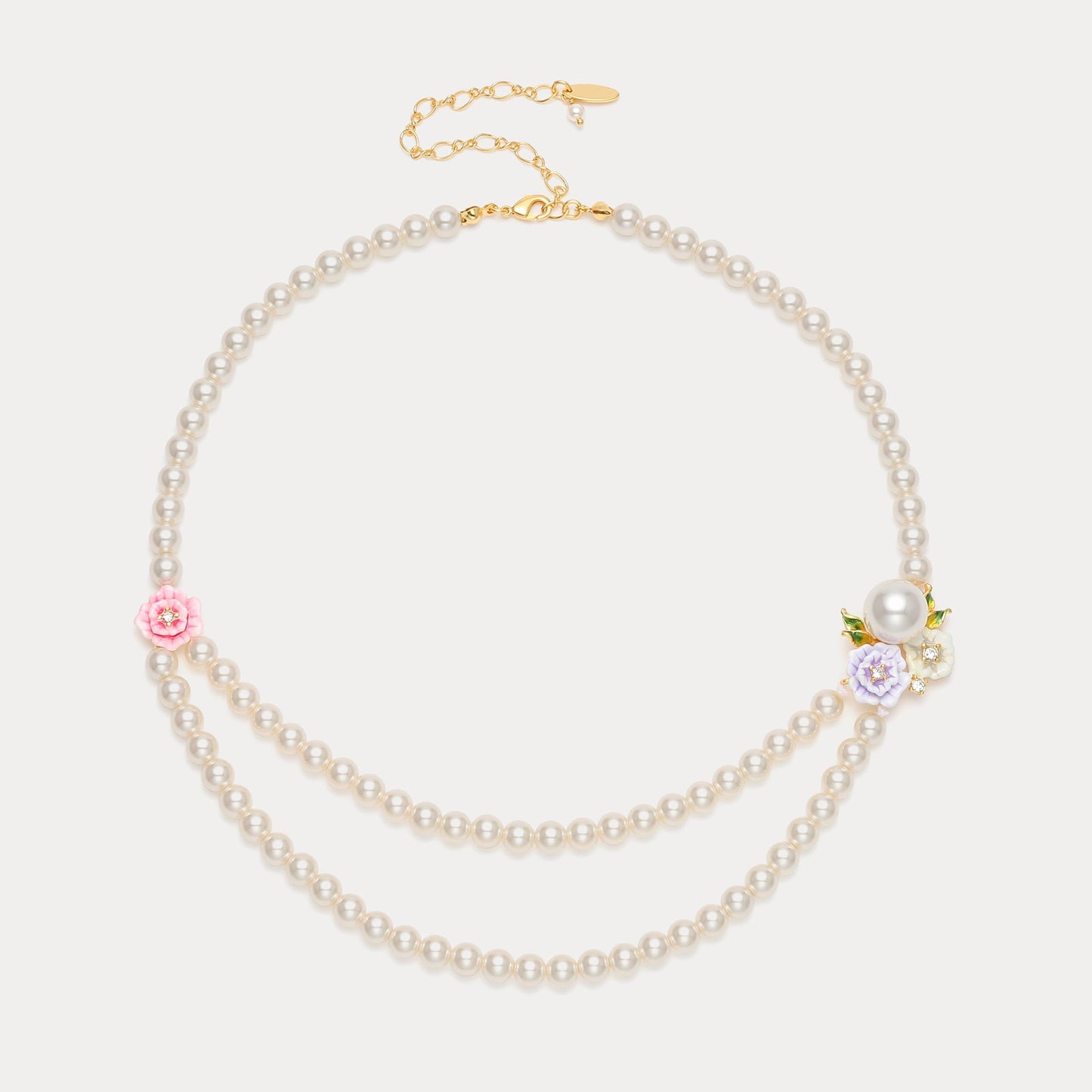 Wild Rose Pearl Necklace