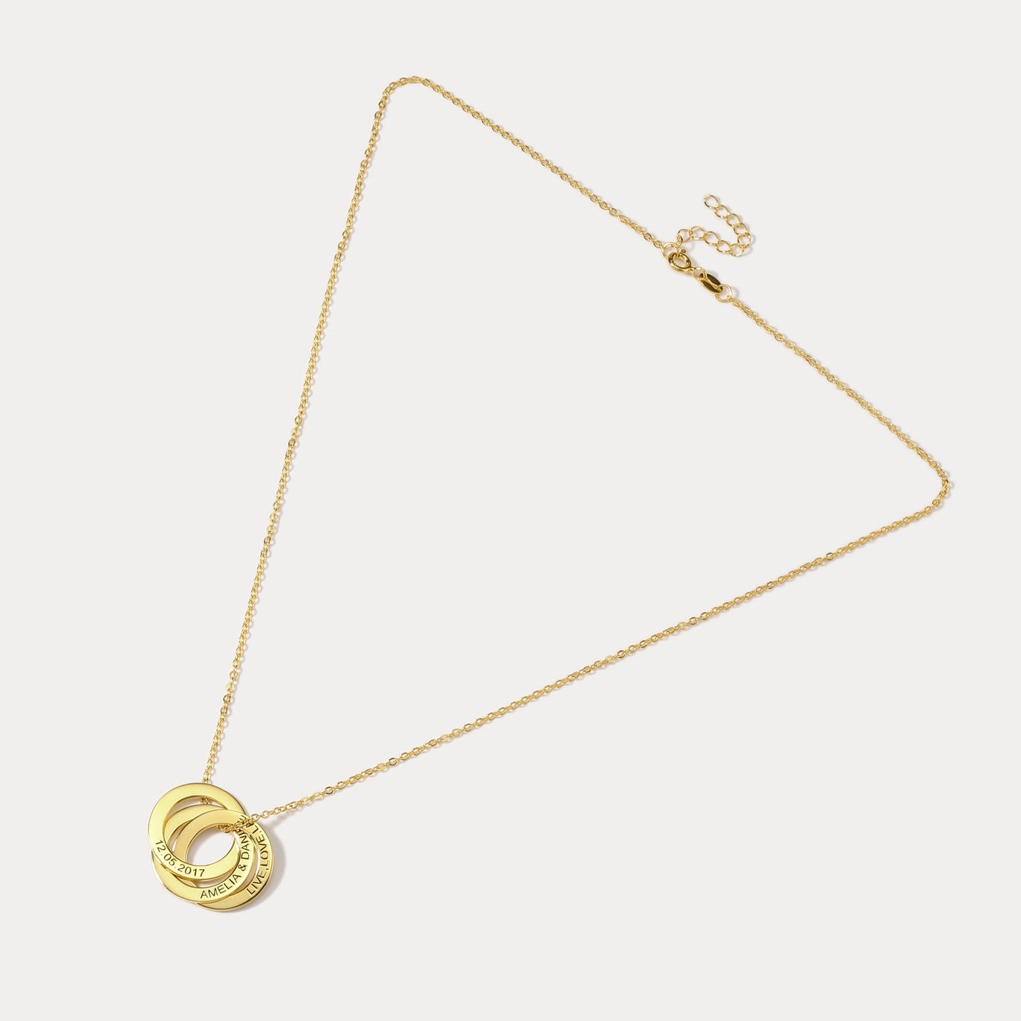 Interlink Circles Name Necklace