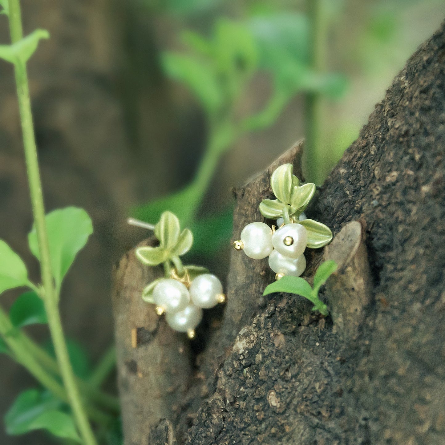 Lily of the Valley Stud Earrings