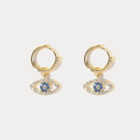 Diamond Evil Eye Earrings