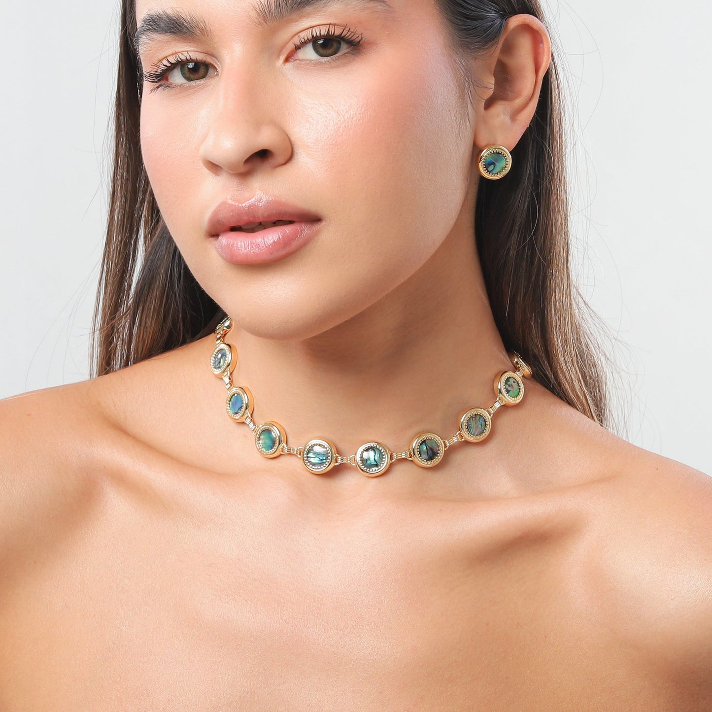 Abalone Shell Oil Painting Necklace