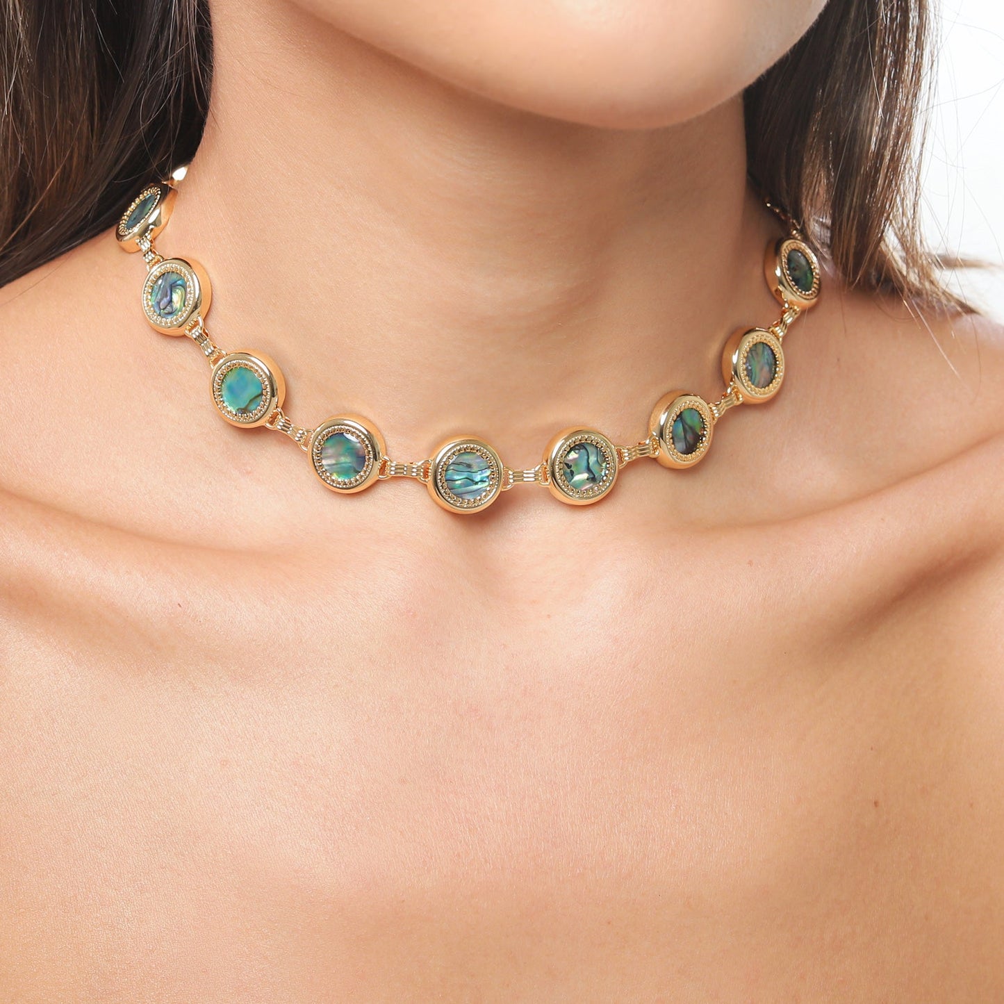 Abalone Shell Oil Painting Necklace