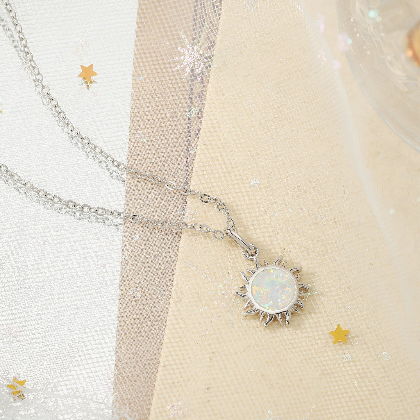 Silver Sun Necklace