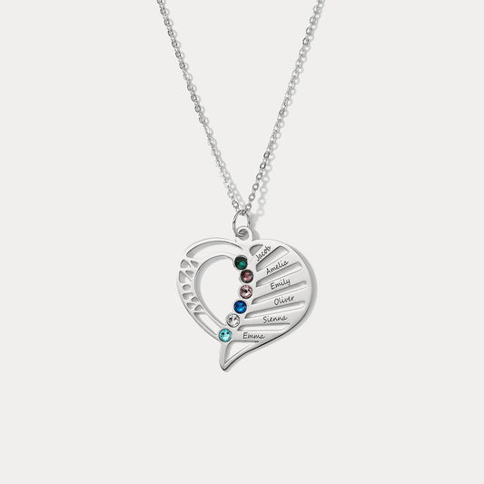 Multi-name Heart Necklace