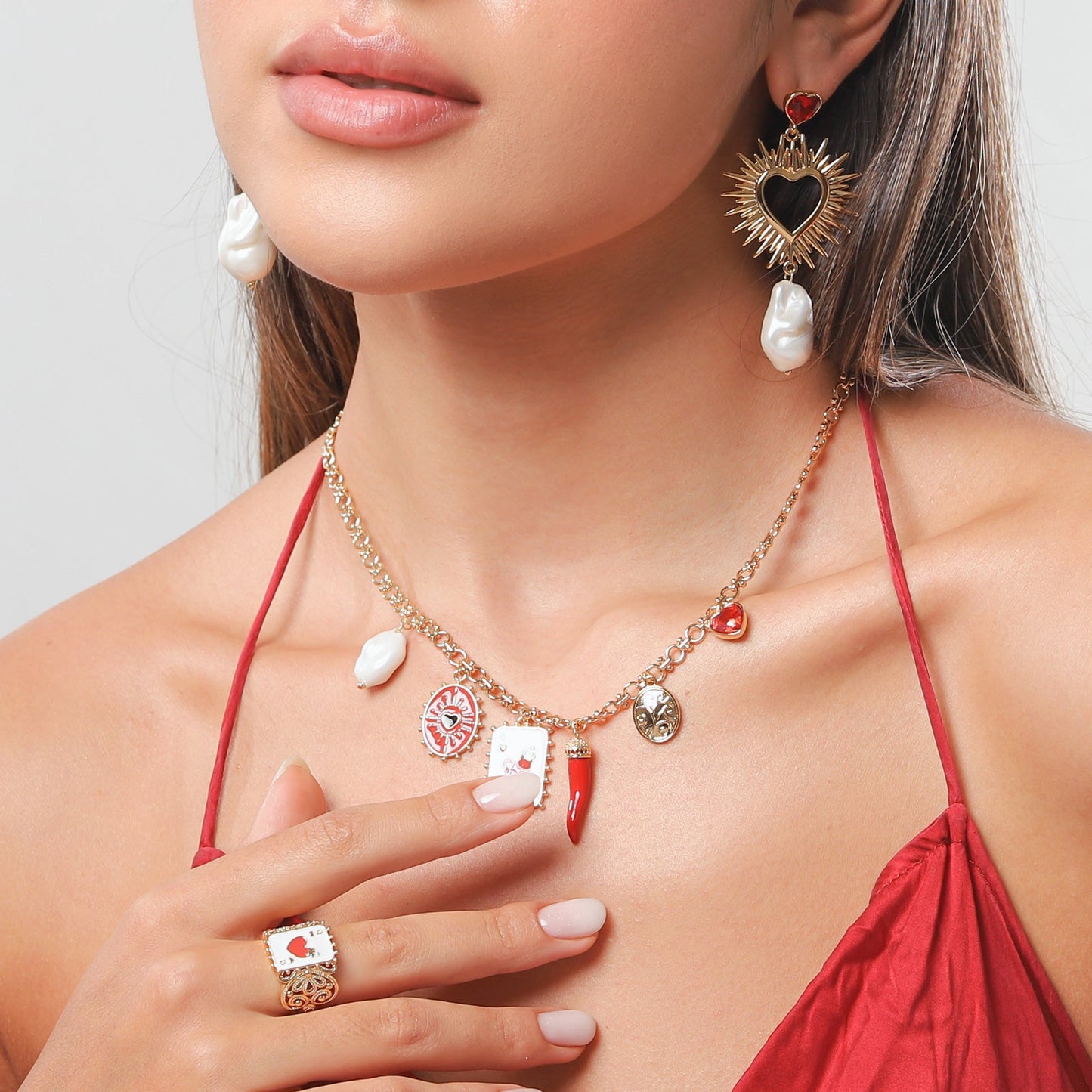 Queen's Card Charm Necklace