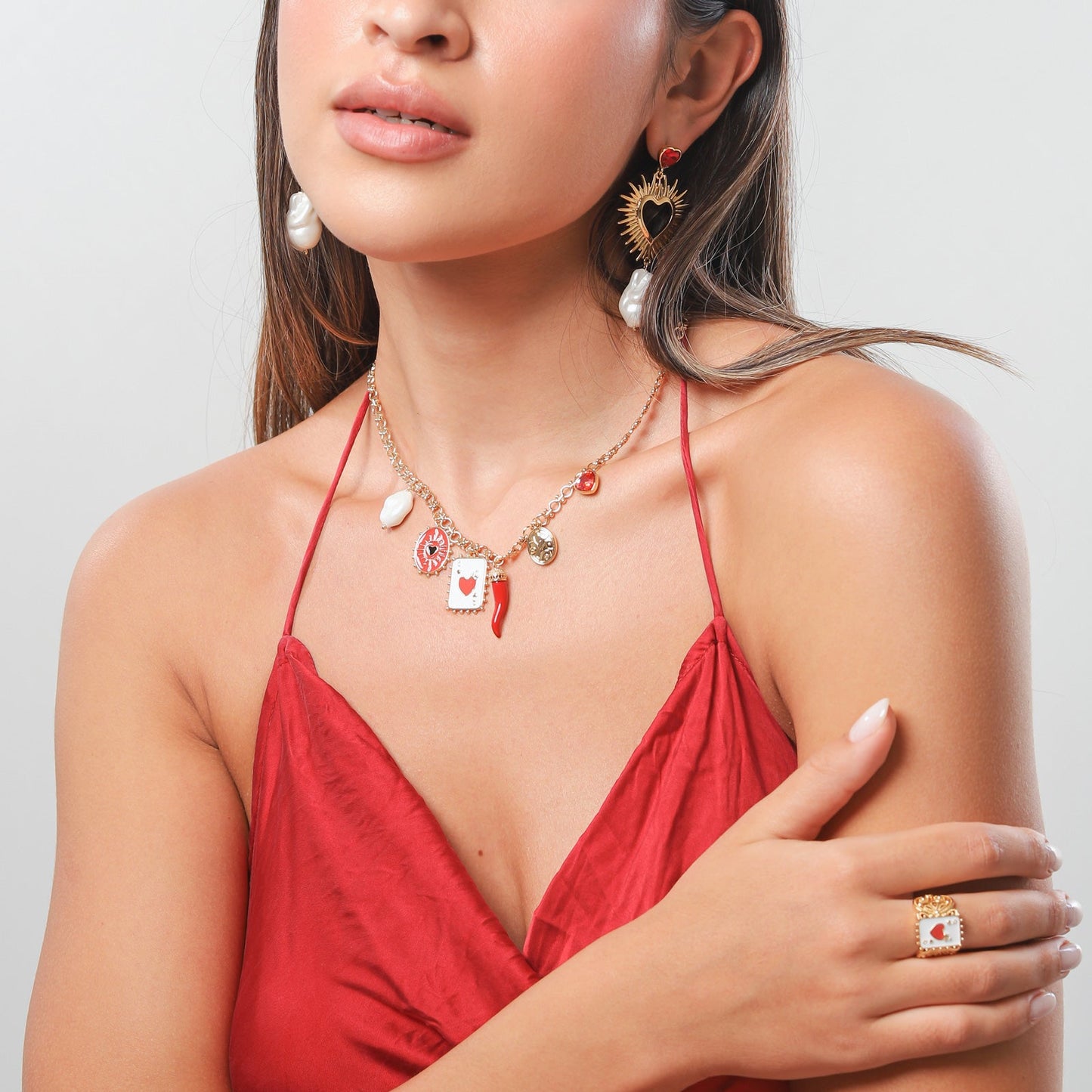 Queen's Card Charm Necklace