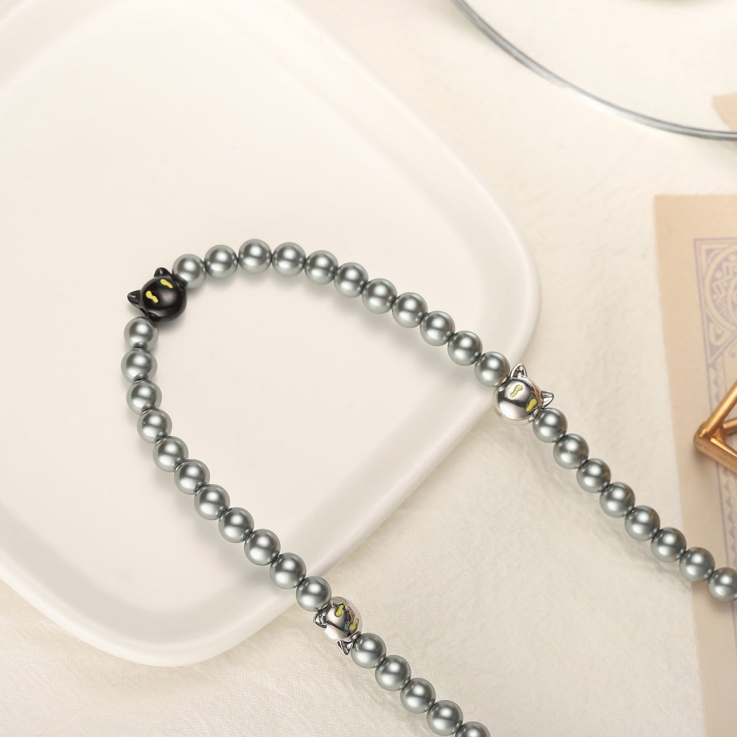 Black Cat Beads Necklace