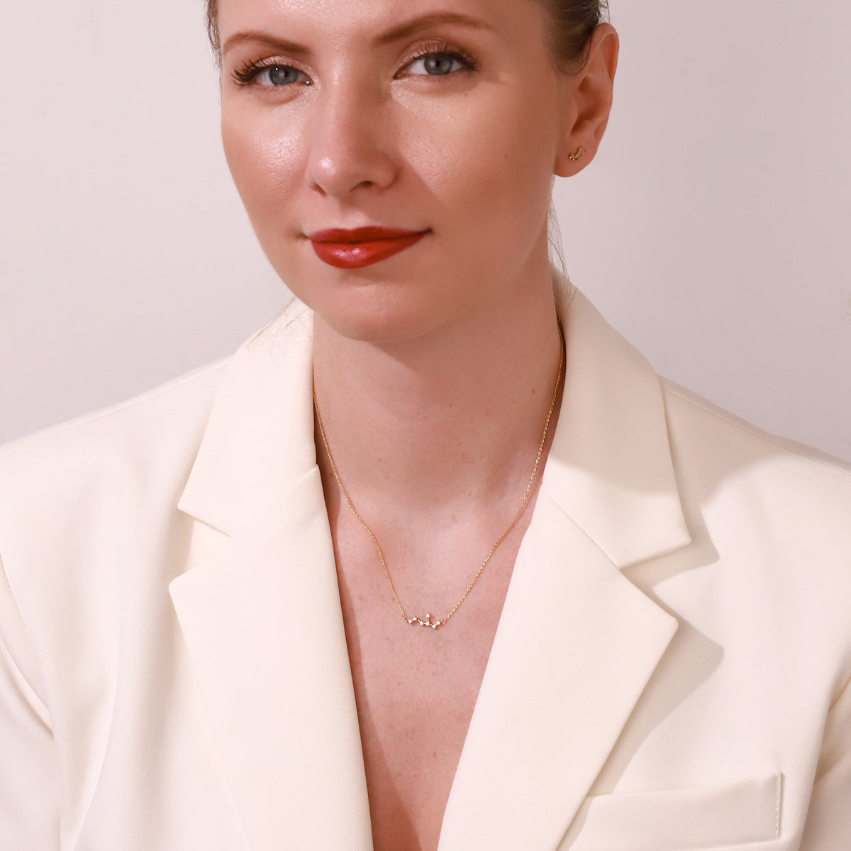 Virgo Constellation Diamond Pendant Necklace