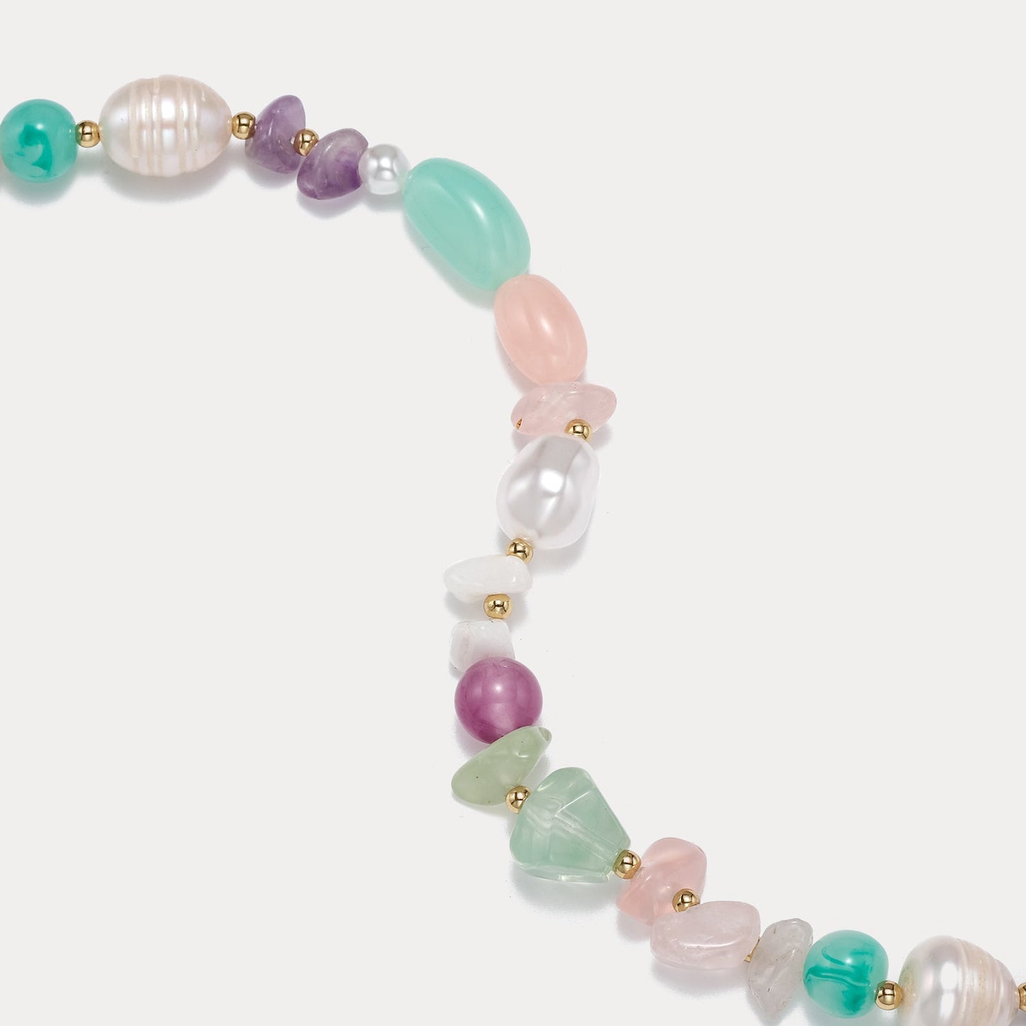 Boho Pearl Natural Stone Beaded Necklace