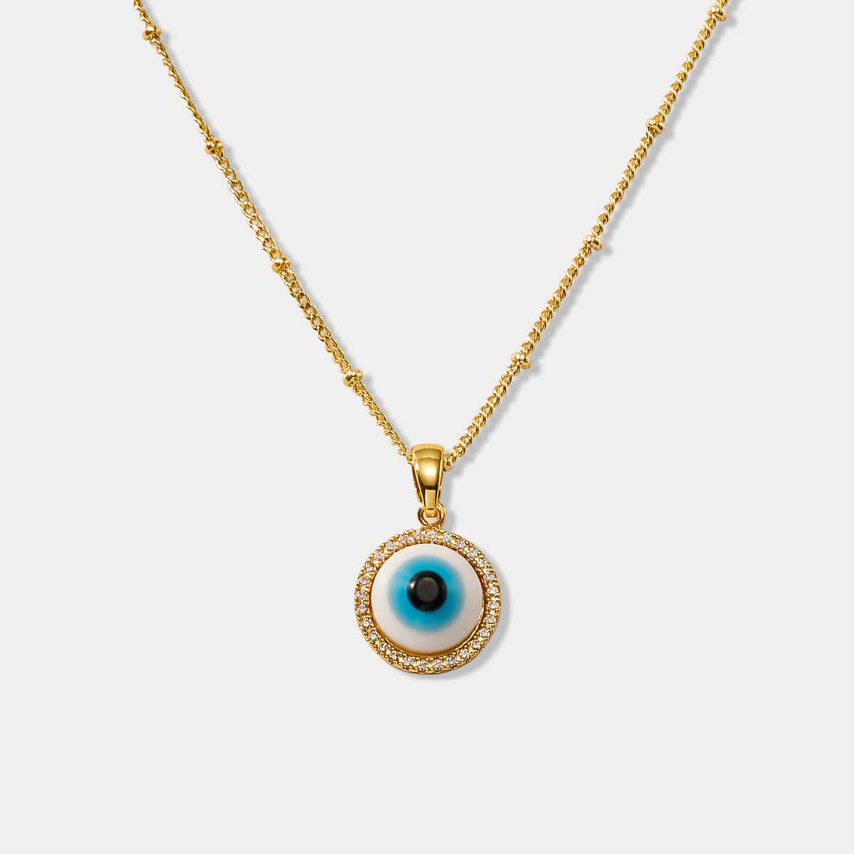 Blue Evil Eye Chain Necklace