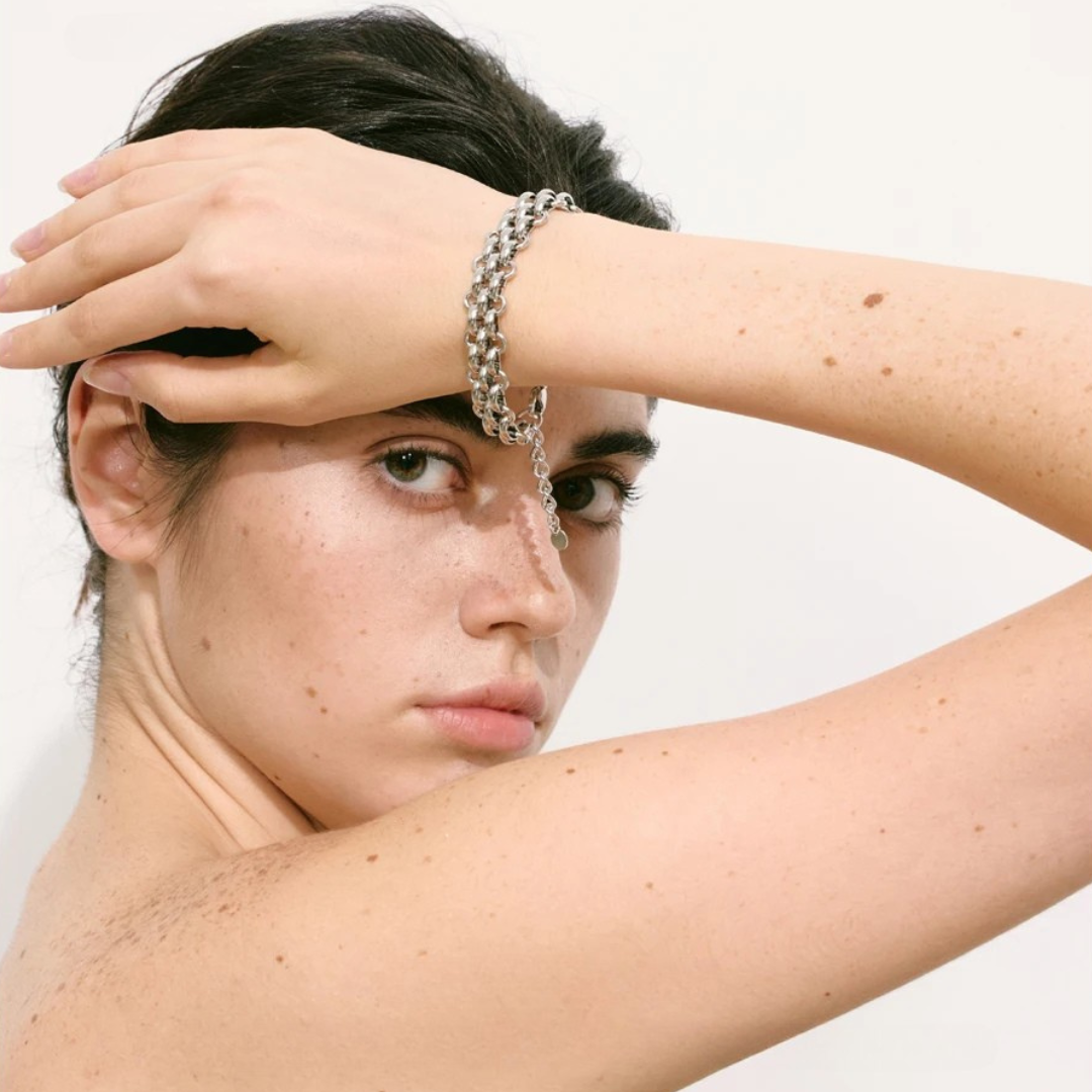 Luminous Link - 18k / Silver Chain Statement Bracelet