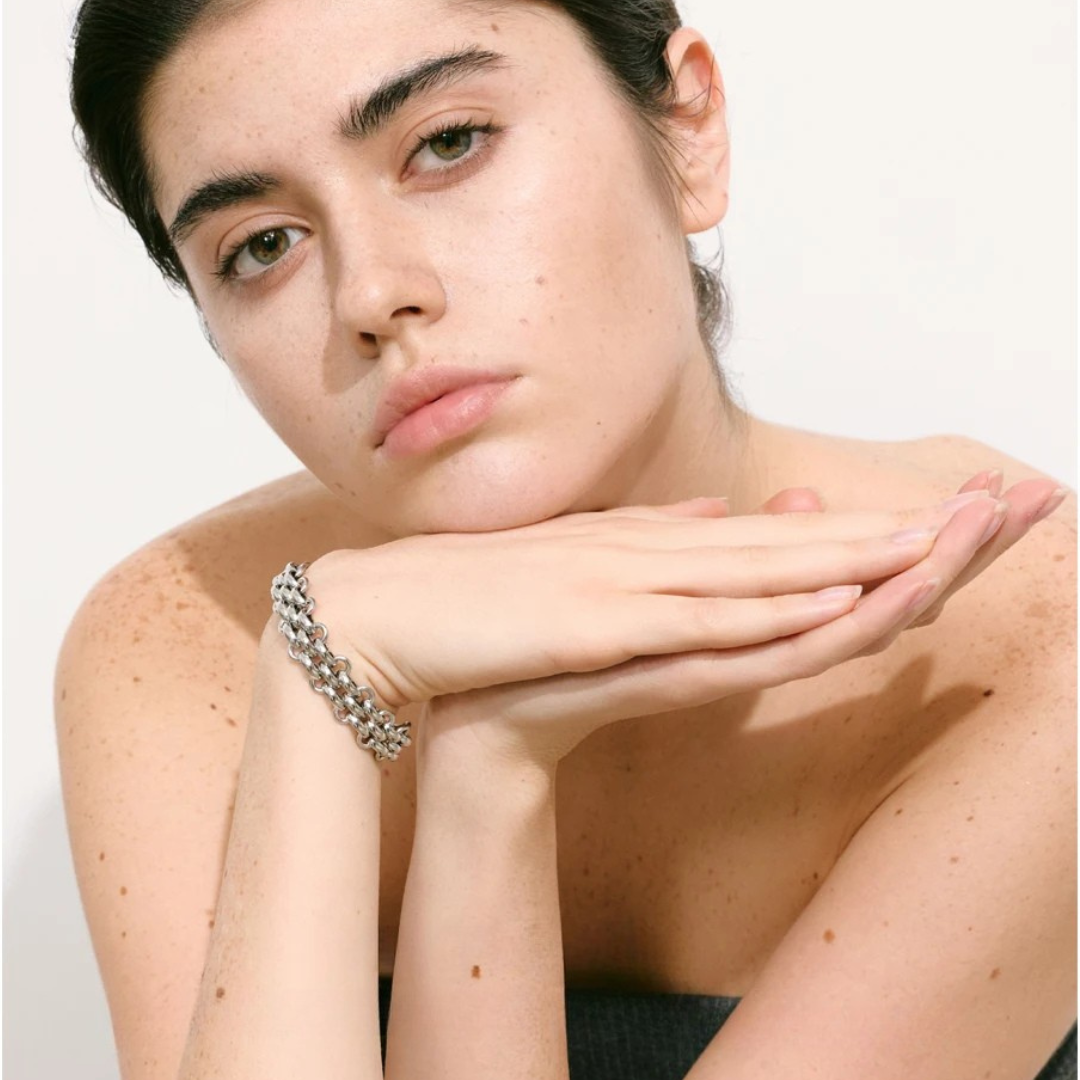 Luminous Link - 18k / Silver Chain Statement Bracelet