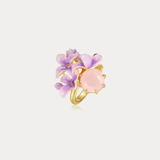 Early Lilac Pink Crystal Ring