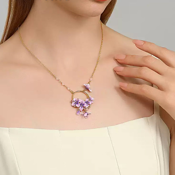 Early Lilac Pendant Necklace