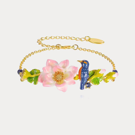Lotus Kingfisher Bracelet