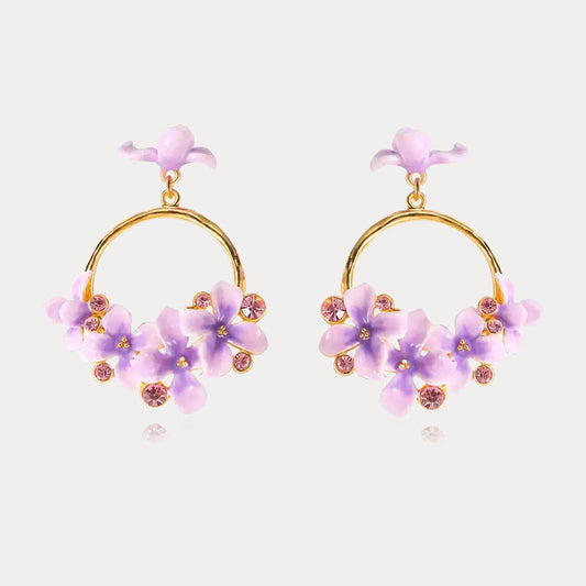 Early Lilac Flower Earrings