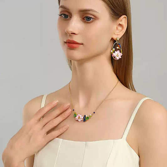 Lotus Kingfisher Necklace