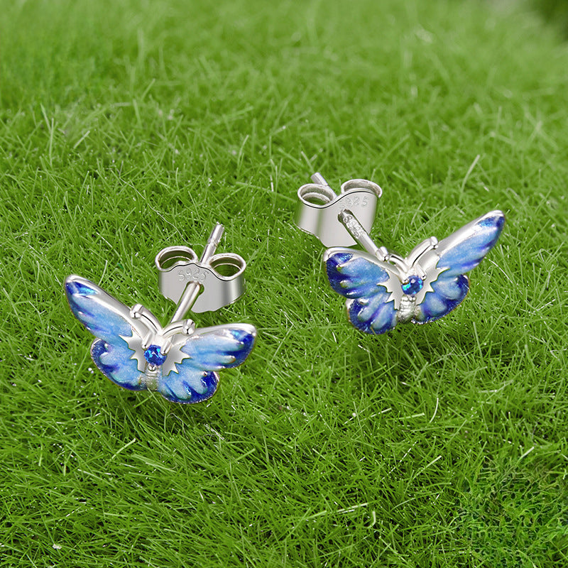 Blue Butterfly Earrings