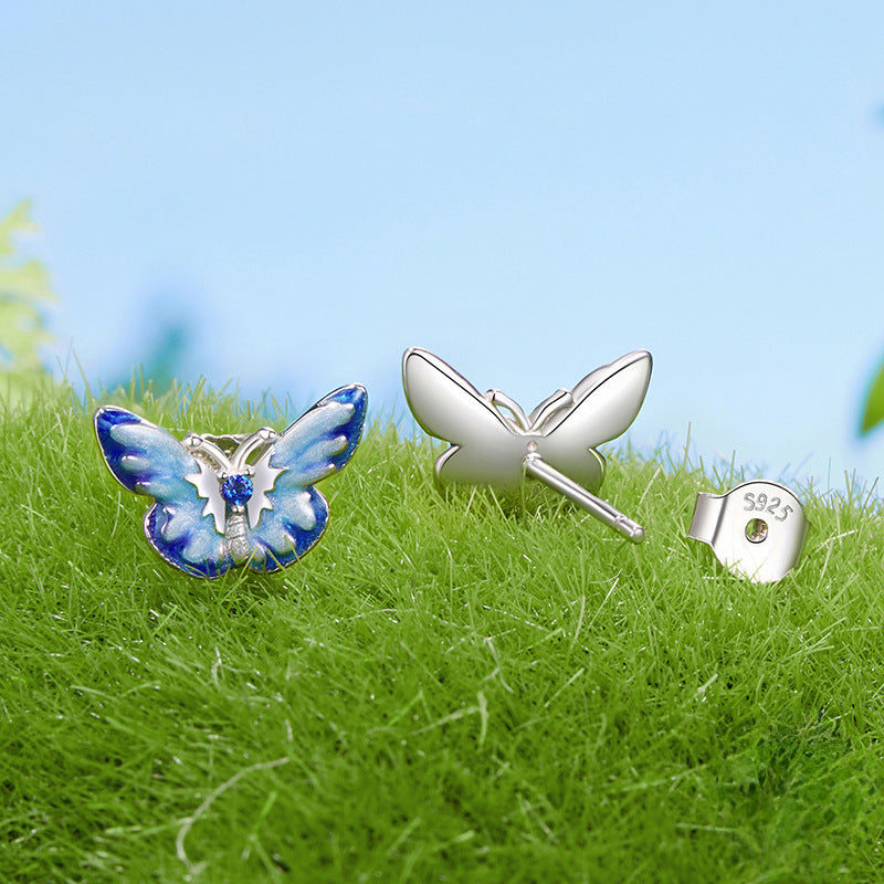 Blue Butterfly Earrings