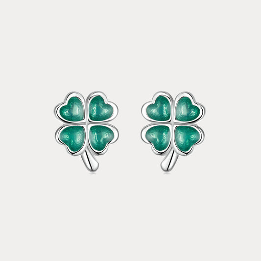 Four Leaf Clover Stud Earrings