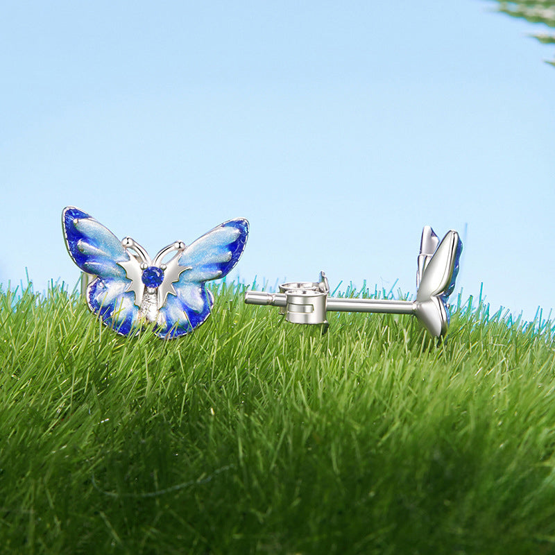 Blue Butterfly Earrings