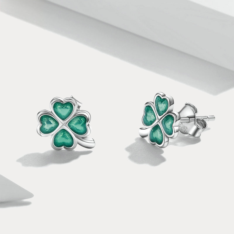 Four Leaf Clover Stud Earrings