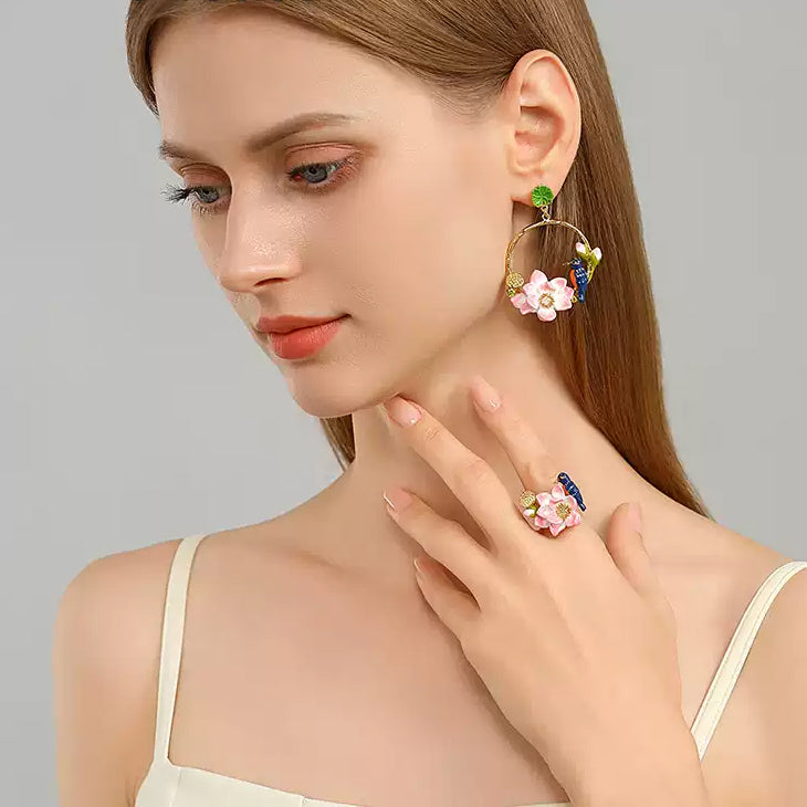 Lotus Kingfisher Ring