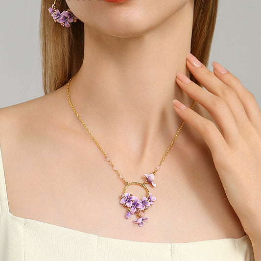 Early Lilac Pendant Necklace