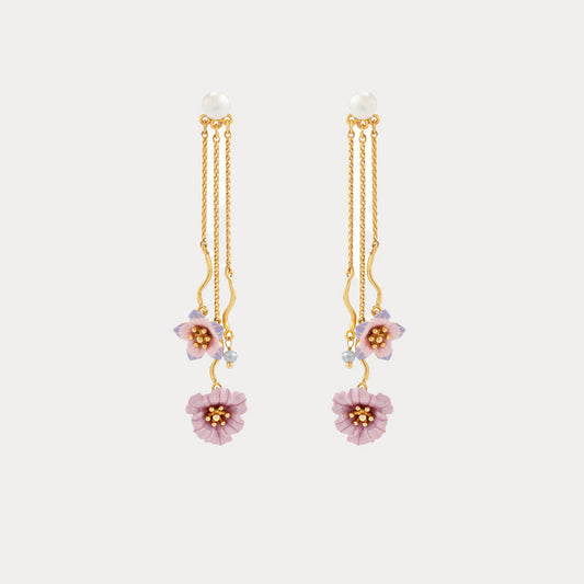 Diasy bellflower Tassel Earrings